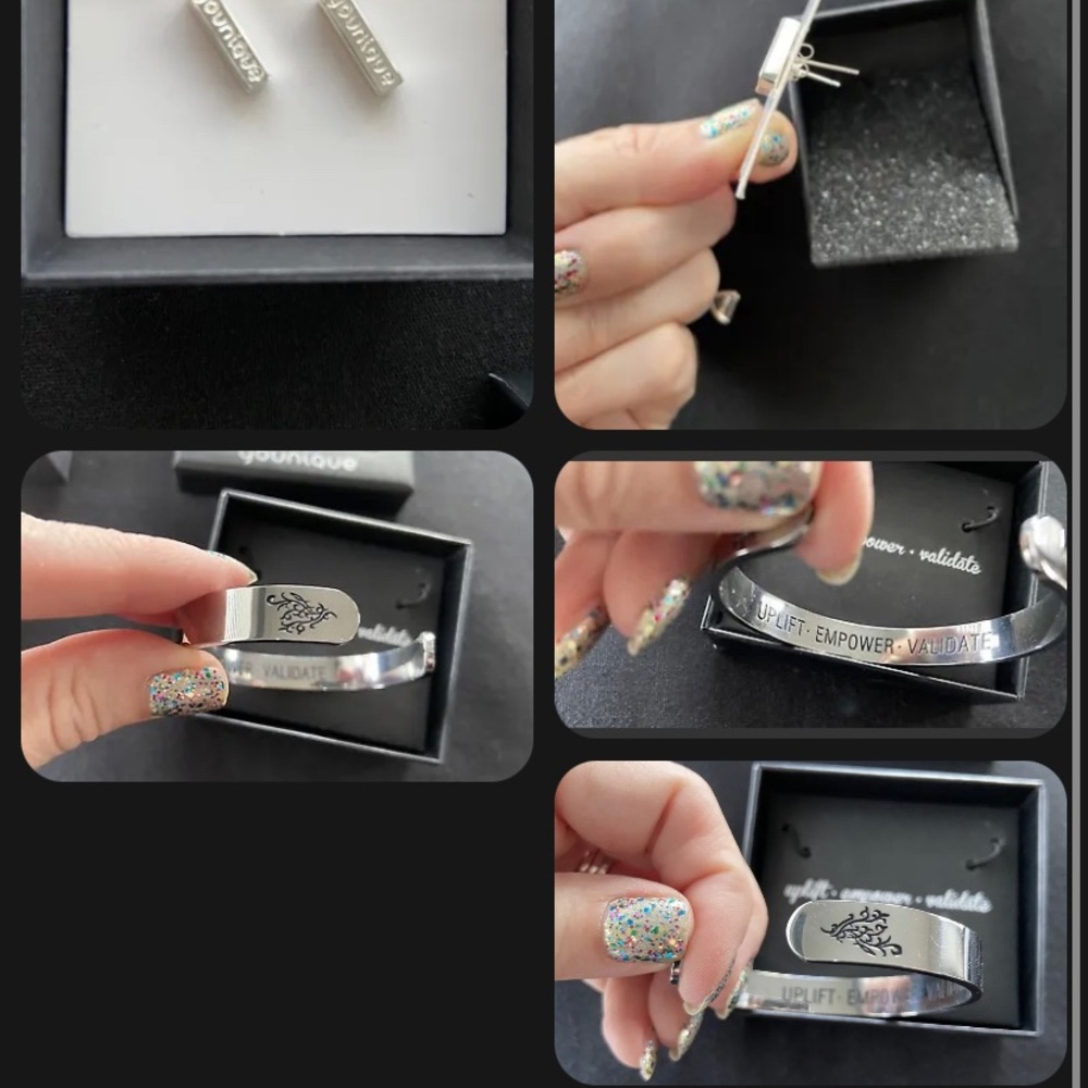 Younique Makeup Reward Jewelry Bracelet Earrings